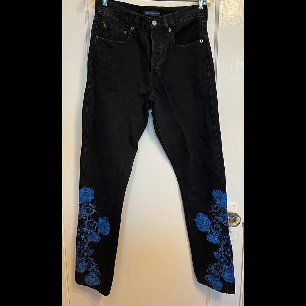 Made and Crafted Rose Embroidered Levi’s